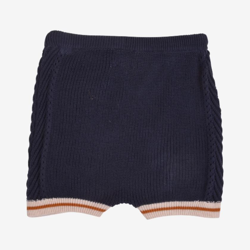 PAPFAR Strikket shorts - Blue Nights - Bukser - MamaMilla