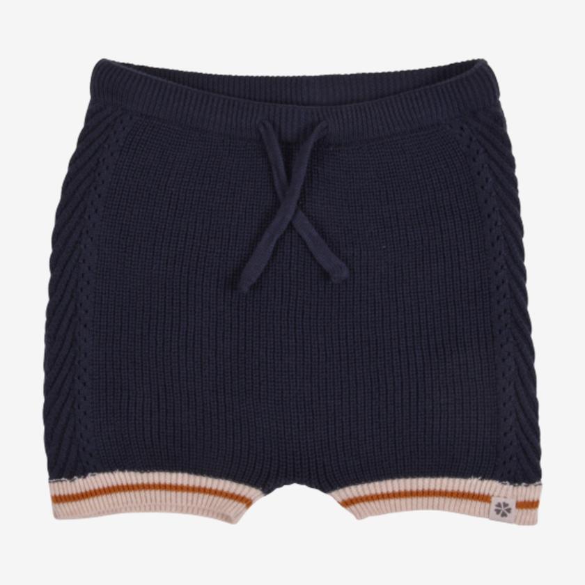 PAPFAR Strikket shorts - Blue Nights - Bukser - MamaMilla