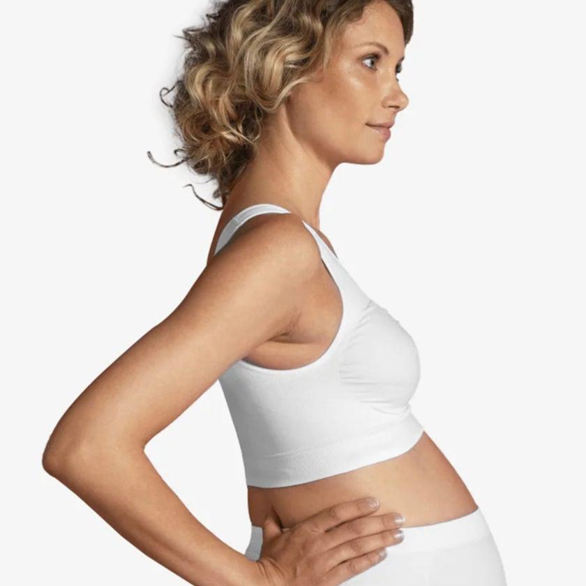 Carriwell Sømløs graviditets BH - Hvid - Graviditetstøj - MamaMilla