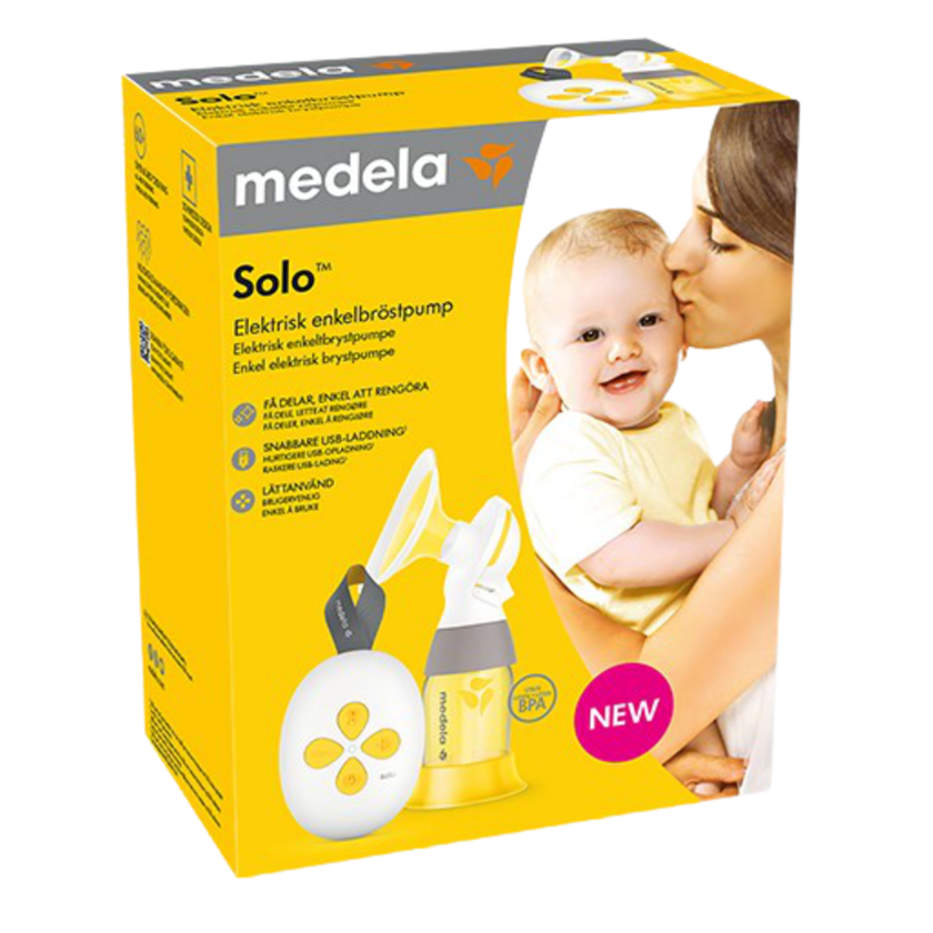 Medela - Solo - Elektronisk Enkeltbrystpumpe - Brystpumpe elektrisk - MamaMilla