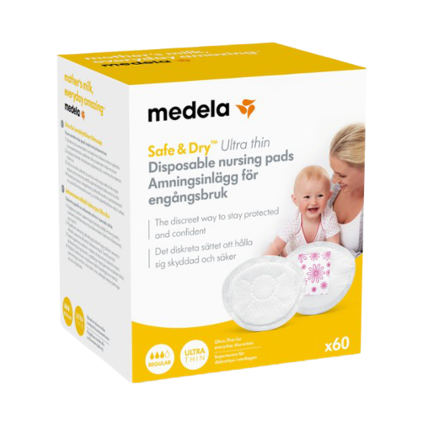 Medela - Safe and Dry Ultra Thin Engangsammeindlæg - 60 stk. - ammeindlæg - MamaMilla