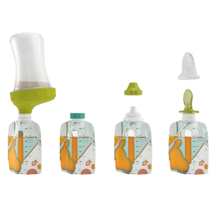 Babymoov Genanvendelige klemposer FOODI - Startersæt - Grød - MamaMilla