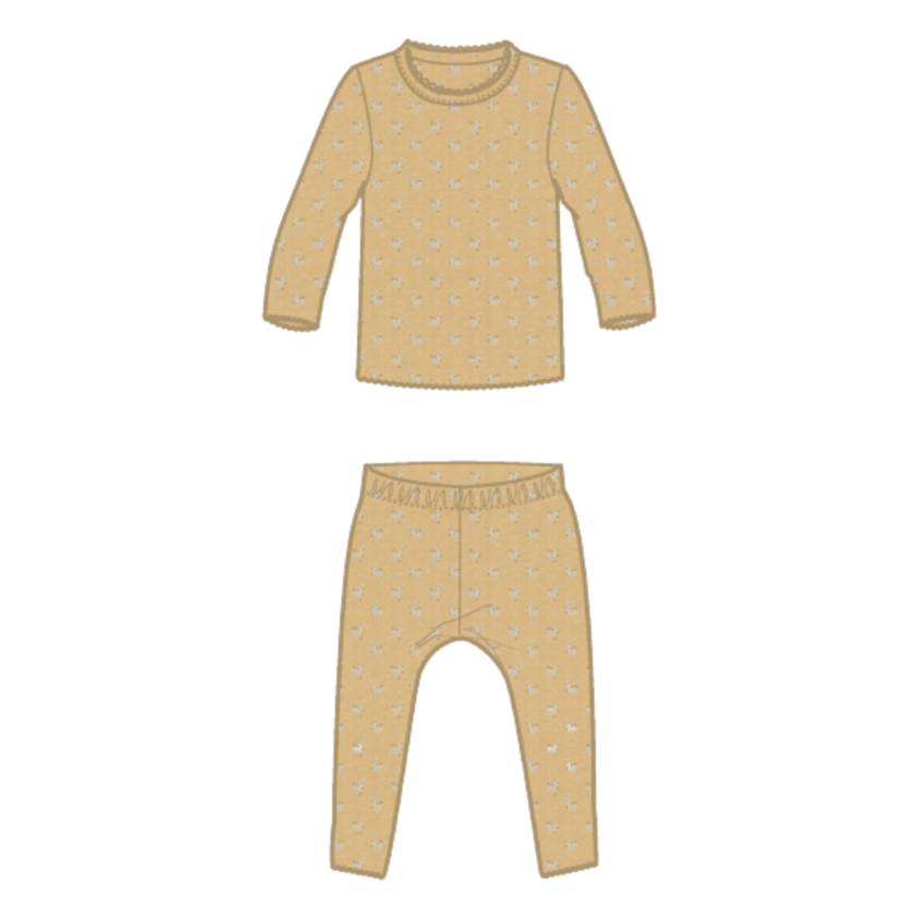 Lil' Atelier 2 delt nattøj - Sahara sun - Nattøj - MamaMilla