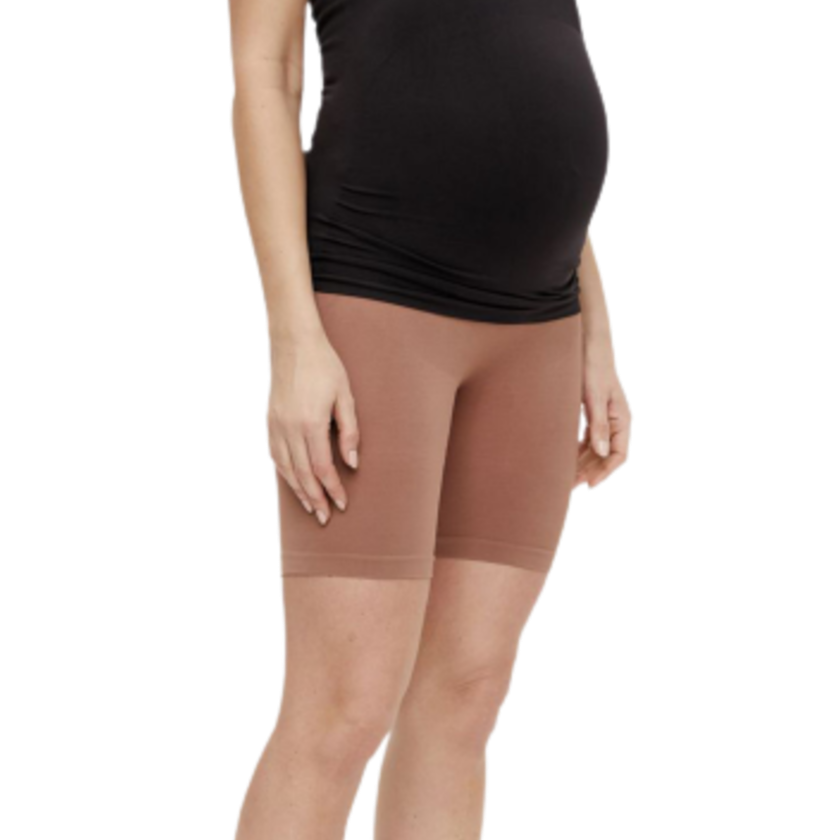 Mamalicious korte leggings/shorts til gravide - Raw Umber - Graviditetstøj - MamaMilla
