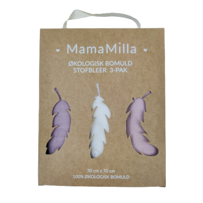 MamaMilla økologiske stofbleer - 3-pak - Rosa - Stofbleer - MamaMilla