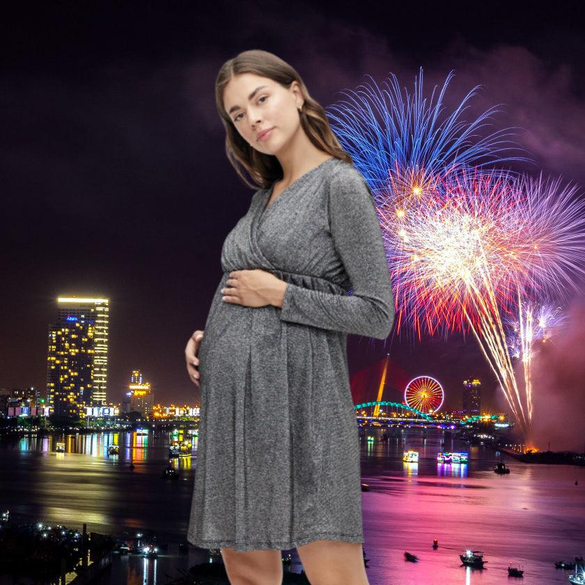 Mamalicious glimmer graviditets- og ammevenlig kjole - Graviditetstøj - MamaMilla