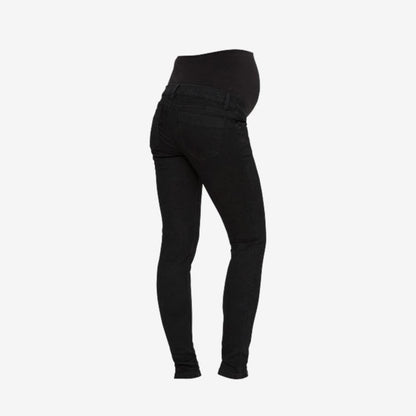 Mamalicious slim fit ventejeans - Sort - Graviditetstøj - MamaMilla