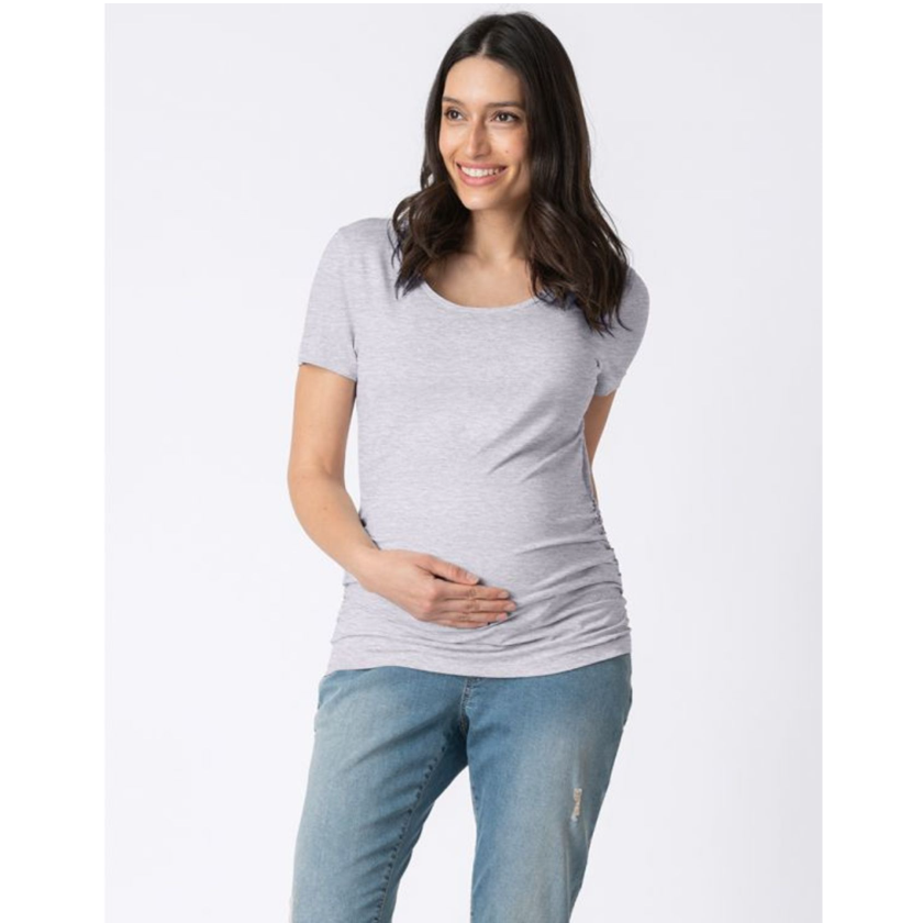 Seraphine 2-pack Vente- T-shirts i bambus - Julianne - Navy/Grå - Graviditetstøj - MamaMilla