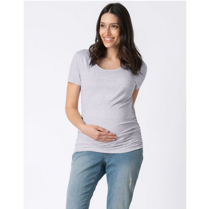 Seraphine 2-pack Vente- T-shirts i bambus - Julianne - Navy/Grå - Graviditetstøj - MamaMilla