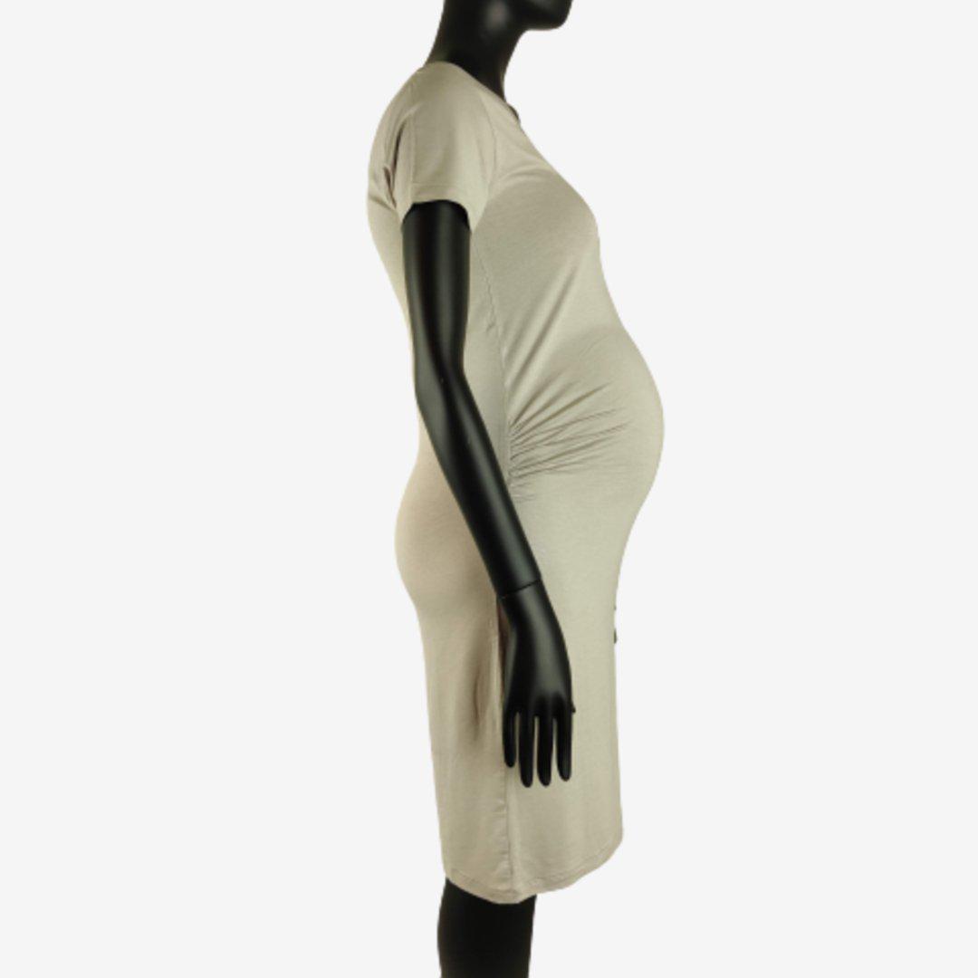 MamaMilla graviditets-kjole - Chateau Beige - Graviditetstøj - MamaMilla