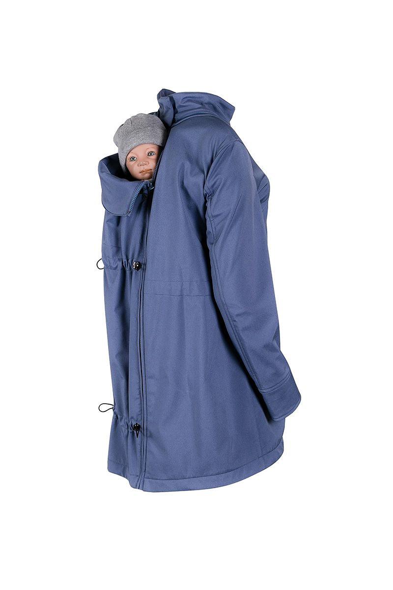 Wombat &amp; Co. 4-i-1 softshell overgangsjakke til gravide/bærejakke - Light Blue - Bærejakke - MamaMilla